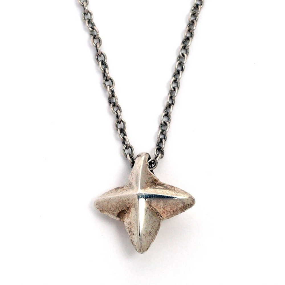 Tiffany Co Elsa Peretti Sirius Star Quadrapoint Pendant Necklace Silver
